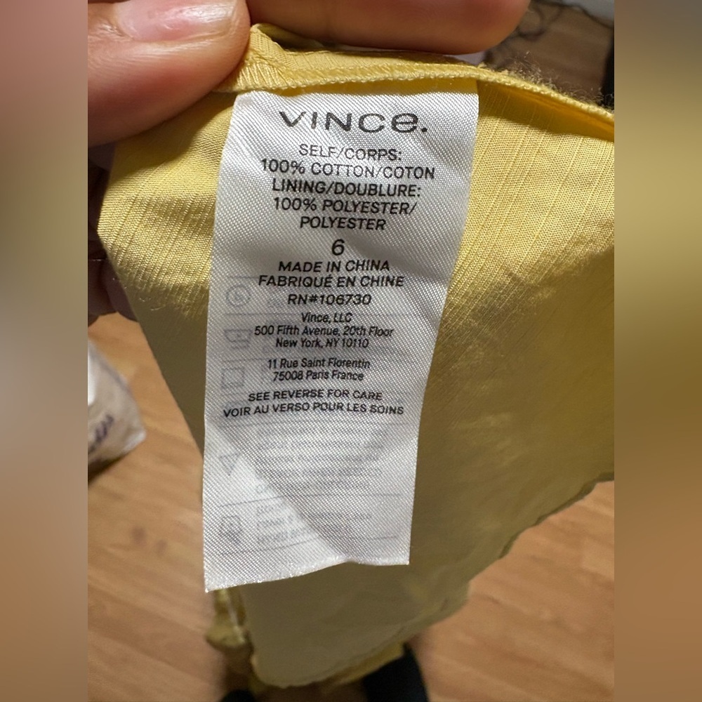 VINCE‎ Sweetheart Puff Sleeve Tiered Midi Dress - Picture 7 of 9